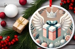 Round Christmas Ornament Sublimation|Clipart Product Image 1