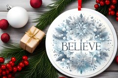 Round Christmas Ornament Sublimation|Clipart Product Image 2
