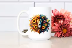 Vibrant Sunflower Lion PNG Product Image 2