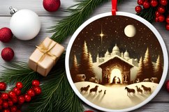 Round Christmas Ornament Sublimation|Clipart Product Image 2