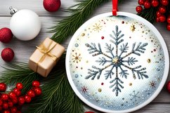 Round Christmas Ornament Sublimation|Clipart Product Image 2