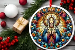 Round Christmas Ornament Sublimation|Clipart Product Image 2