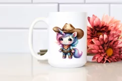 Cute Baby Unicorn Cowboy PNG Product Image 2