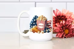 Popcorn USA Colors | Sublimation Clipart Product Image 2