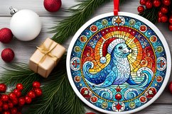 Round Christmas Ornament Sublimation|Clipart Product Image 2
