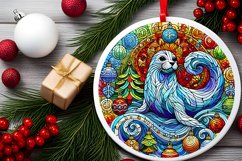 Round Christmas Ornament Sublimation|Clipart Product Image 2