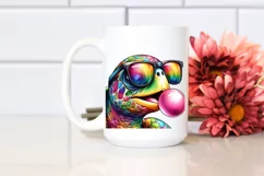Quirky Turtle Portrait with Sunglasses | Clipart Product Image 2