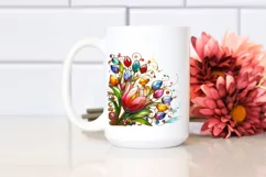 Watercolor Luxury Flower Splash Clipart Product Image 2