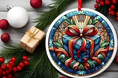 Round Christmas Ornament Sublimation|Clipart Product Image 1