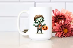 Simple Funny Zombie Halloween PNG Product Image 2