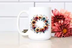Colorful Whreath Abstract | Watercolor Clipart Product Image 2