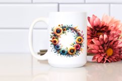 Colorful Whreath Abstract | Watercolor Clipart Product Image 2