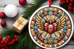 Round Christmas Ornament Sublimation|Clipart Product Image 1