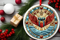 Round Christmas Ornament Sublimation|Clipart Product Image 1