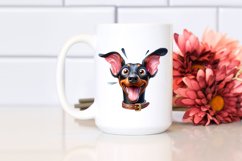 Funny Doberman Pinscher Big Eyes | Sublimation | Clipart Product Image 2