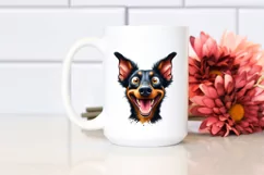 Funny Doberman Pinscher Big Eyes | Sublimation | Clipart Product Image 2