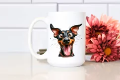 Funny Doberman Pinscher Big Eyes | Sublimation | Clipart Product Image 2