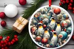 Round Christmas Ornament Sublimation|Clipart Product Image 2