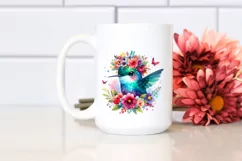 Cartoon Hummingbird Flower Crown | Clipart Product Image 2