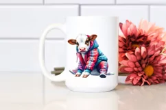 Colorful Baby Cow in Hustle Dancer's Attire Product Image 2