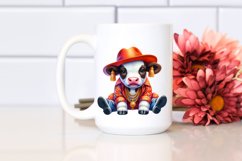 Colorful Baby Cow in Hustle Dancer&#039;s Attire Product Image 2