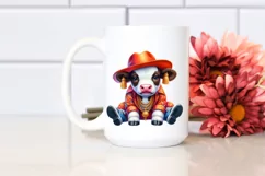 Colorful Baby Cow in Hustle Dancer's Attire Product Image 2