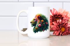 Lion with Flowers, PNG Product Image 2