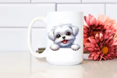 Funny Maltese Big Eyes | Sublimation | Clipart Product Image 2