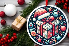 Round Christmas Ornament Sublimation|Clipart Product Image 2