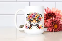 Cartoon Tiger Flower Crown | Clipart Product Image 2