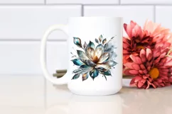 Colorful Magnolia Watercolor Splash Clipart Product Image 2