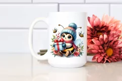 Baby Bee with Winter Clothes PNG Product Image 2