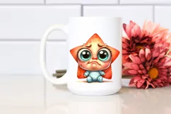 Simple Funny Baby Star with Big Eyes, Transparent PNG Product Image 2
