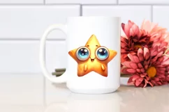 Funny Baby Expressive Star PNG Product Image 2