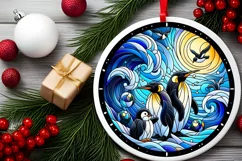 Round Christmas Ornament Sublimation|Clipart Product Image 1