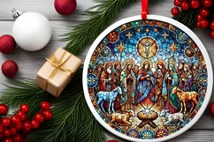 Round Christmas Ornament Sublimation|Clipart Product Image 2