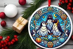 Round Christmas Ornament Sublimation|Clipart Product Image 1