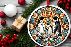 Round Christmas Ornament Sublimation|Clipart Product Image 1