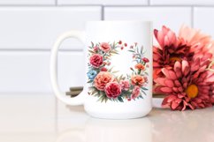 Vibrant Floral Frame Carnation Clipart Product Image 2