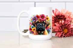Colorful Cute Bullmastiff Sticker | Clipart Product Image 2