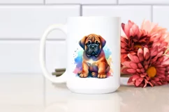 Colorful Cute Bullmastiff Sticker | Clipart Product Image 2