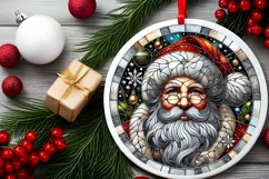 Round Christmas Ornament Sublimation|Clipart Product Image 1