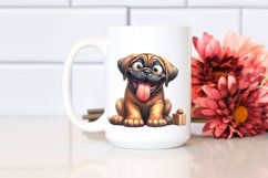 Crazy Looking Mastiff Watercolor | Sublimation Clipart Product Image 2