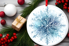 Round Christmass Ornament PNG Product Image 2