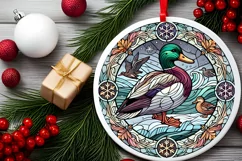 Round Christmas Ornament Sublimation|Clipart Product Image 1