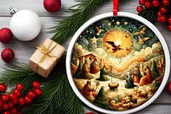 Round Christmas Ornament Sublimation|Clipart Product Image 2