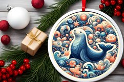 Round Christmas Ornament Sublimation|Clipart Product Image 1