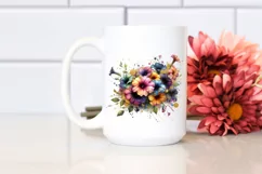 Colorful Petunia Bouquet with Gold Foil Accents Product Image 2