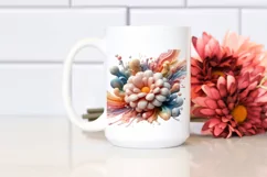 Sublimation, png, summer, sticker, flower, abstract, glossy, Product Image 2