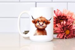 Happy Highland Cow Clipart, High-Res PNG Product Image 2